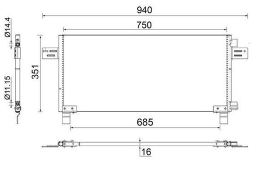 Condenser mahle fits man - condenser,