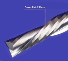 2mm Dia 17mm CEL DOWN CUT Spiral Tool 2 Flute End Mill Solid Carbide Cutter CNC