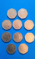 Various 50p fifty pence pieces