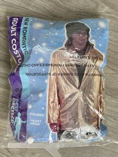 METALLIC BLAZER SUIT JACKET SHINY DISCO FESTIVAL PRIDE FANCY DRESS GOLD