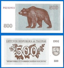 Lithuania 500 Talonas 1992 UNC