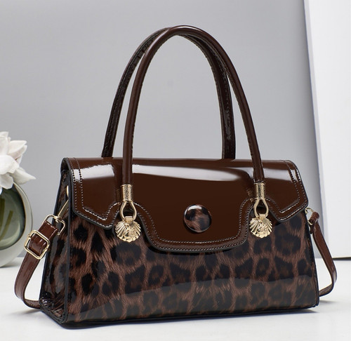 Women brown patent - brown, faux