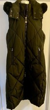 Long Black Quilted Gilet with