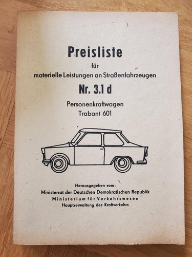 Gdr price list for - price, (no.