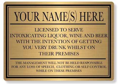 Personalised pub bar licensee - personalised,