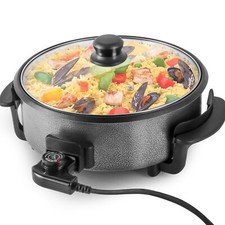 SUPERLEX Electric Frying Pan with Glass Lid Multi-Function Healthy Cooker 30CM