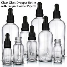 CLEAR Glass Dropper Bottle