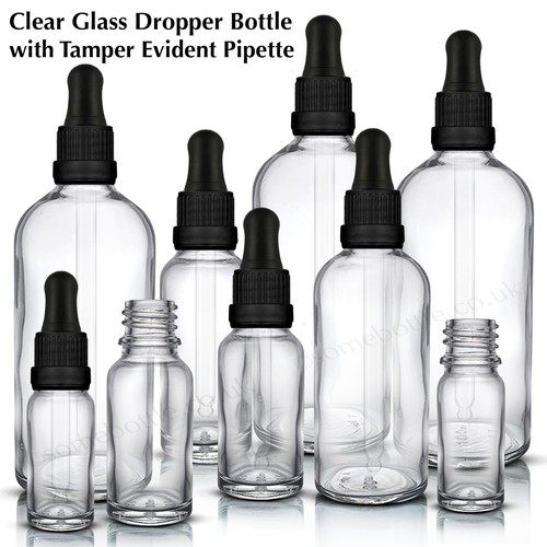 Clear glass dropper - clear, bottle