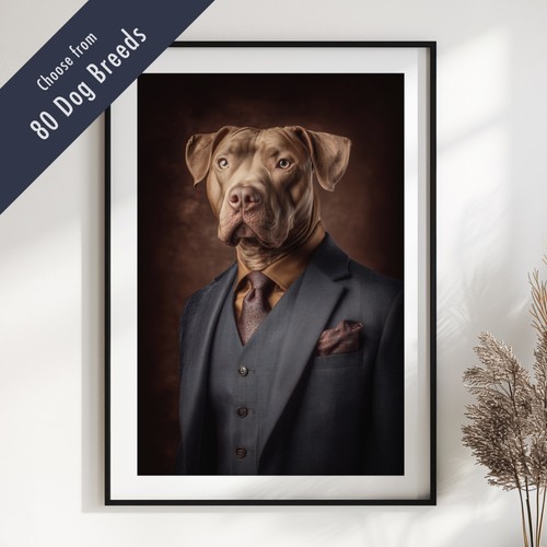 Smartly dressed dog portrait - smartly,