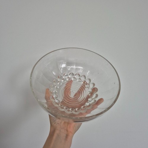 1960s glass trifle dish bubble