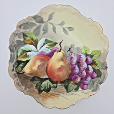 Antique Limoges France Hand Painted Signed Fruits 10.75" Wall Plate Charger
