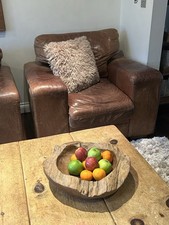 XL Tan Real Leather Lounge
