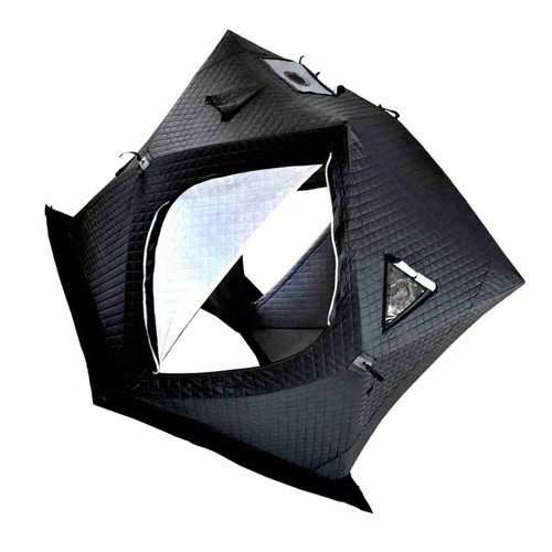 Black portable ice fishing - ice,