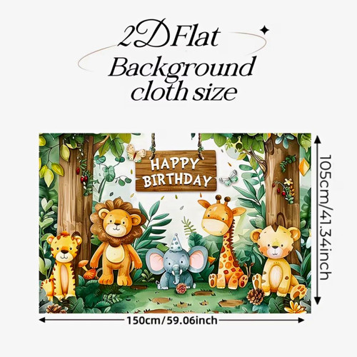 Happy birthday jungle animals - birthday,