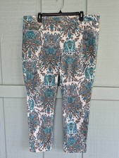 18W Womans Teal Paisley Print