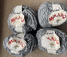 Emu Mikado Chunky In Grey 100g Balls X 4