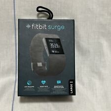 Fitbit Surge Wireless Fitness Activity Tracker, Large - Black .New Strap Fitted