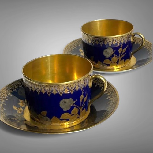 Limoges porcelain saucer set - limoges,