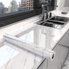 Self Adhesive Kitchen Worktop Covering Vinyl Wrap Cupboard Door Marble Stickers