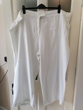 M&S White Linen Cropped