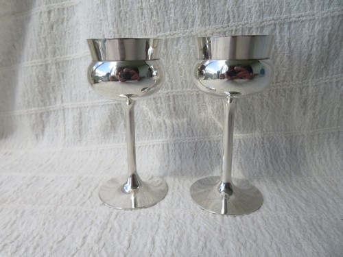 Pair antique silver - of,