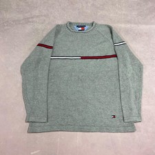 Vintage Tommy Hilfiger Knitted Jumper Pullover Knit Sweater With Embroidered XL