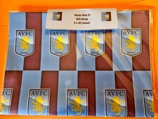 Aston Villa fc Gift Wrap X 5