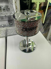 PINK RANGE CRUSHED DIAMOND CRYSTAL FILLED TEA CANISTERS JAR SALT PEPPER CHOPPING