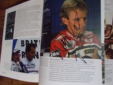 Wayne Rainey, Schwantz, Spencer & more signed HB Book. TT, UGP, Superbikes.