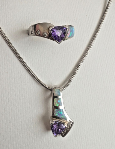 Vintage 925 silver amethyst - vintage, &