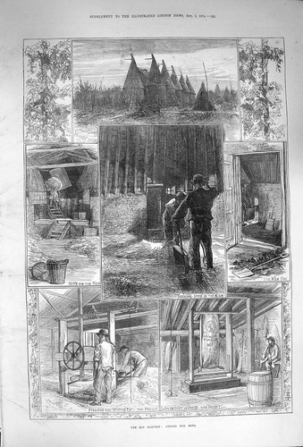 Original old antique print - antique,