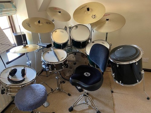 Piece drum kit pearl - drum,