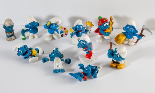 11x vintage 80s peyo schleich - 11x,