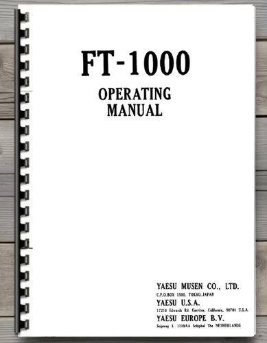 Yaesu 1000 operating manual - operating,