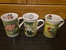 3 Farmyard Mugs. Sheep, Pig & Chicken