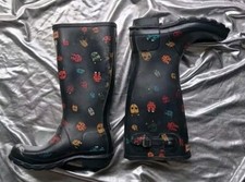 HUNTER BOOTS UK3 navy blue ladybirds