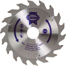 Faithfull Fast Rip TCT Circular Saw Blade 165mm 18T 30mm