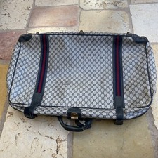 RARE VINTAGE GUCCI navy suitcase with red stripes 77x50 Approx