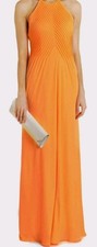 Fab Ted Baker halter maxi evening pintuck dress formal ball cruise prom sz 1 10 