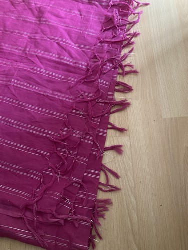 Large pink cotton shawl - pink,