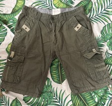 American Eagle Outfitters Aeropostale Mens Cargo Shorts Size 32 Waist W32 Green