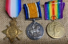 WW1  1914-15 star  trio 15410