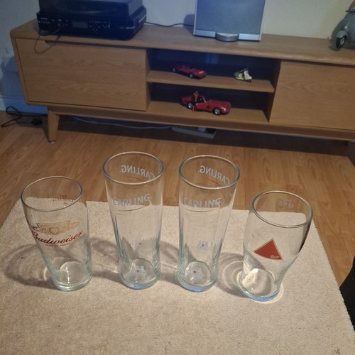 Pint glasses carling bass - pint, x4