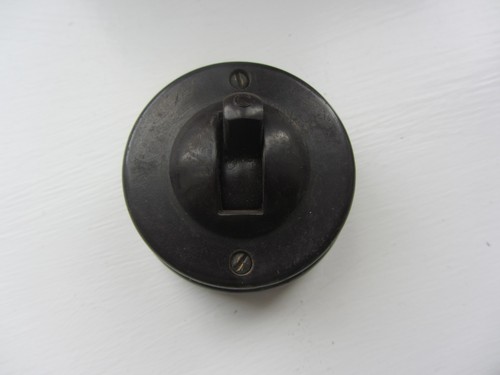 Vintage bakelite light switch - vintage,