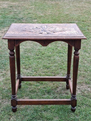 Victorian carved oak hall - carved,