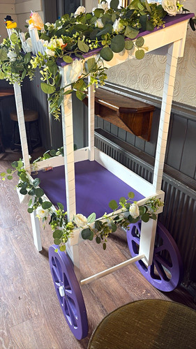 Wedding wooden candy - cart, with