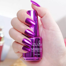 Nail Polish Mirror Metallic Lacquer Finish Chrome Effect Shine Art Nail Varnish