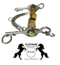 Marsh Pelham Horse Bit German Silver Mouth Piece Stainless Steel Curb Chain 