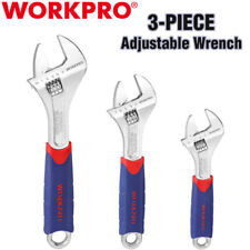 WORKPRO 3Pcs Adjustable Spanner Set 6" 8" 10" Adjustable Spanner Wide Jaw