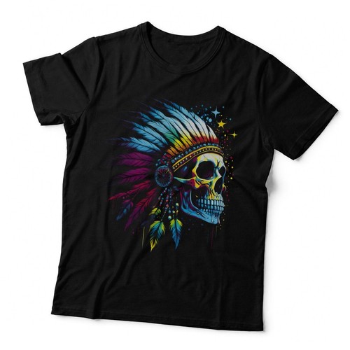 Skull headdress shirt - headdress, t-shirt